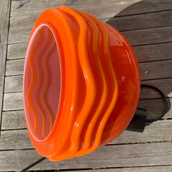 Vintage orange Glaslampe