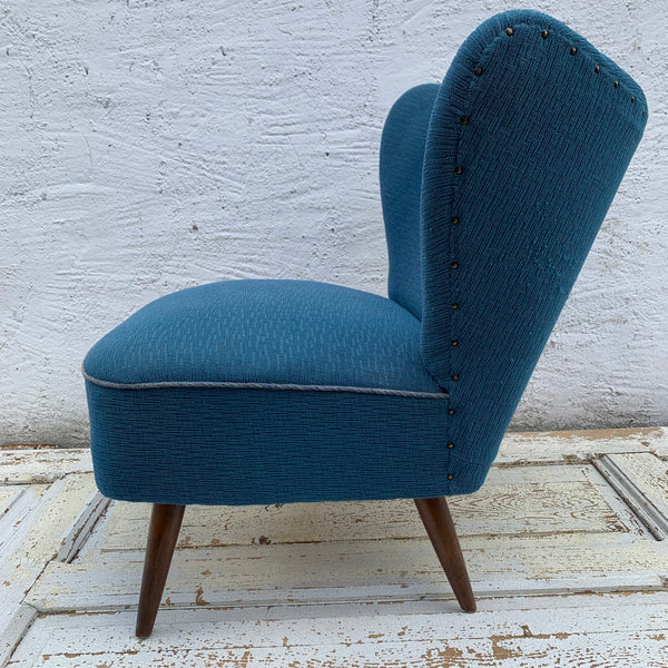 Mid Century Cocktailsessel in blau