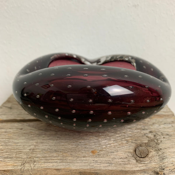 Bubble Murano Aschenbecher weinrot