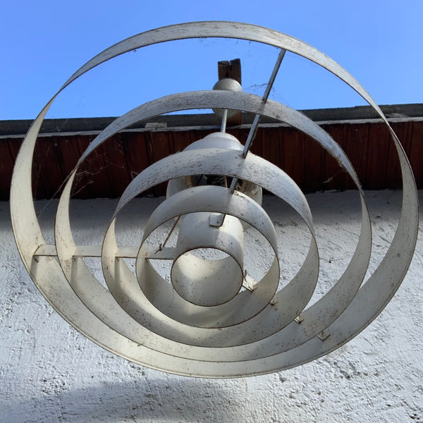 Große modernistische industrielle Art Deco Deckenleuchte von Siemens und Schuckert