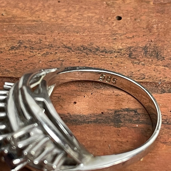 Ring Weißgold 585er mit Brillanten / Saphiren