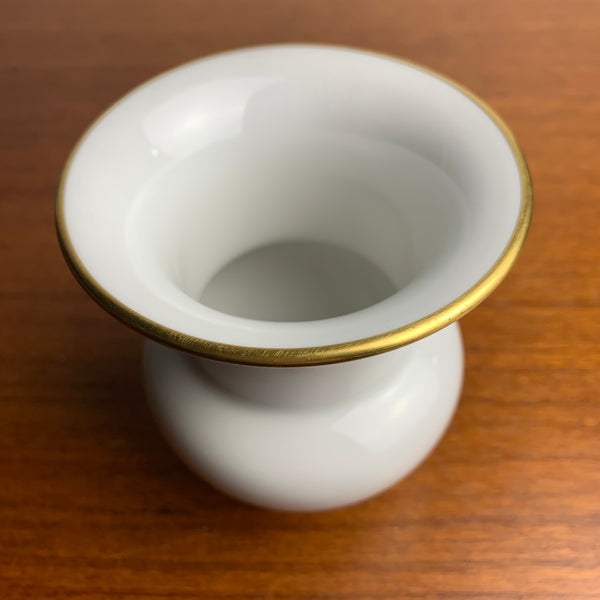 Weiße Vase mit Goldrand Fidibus Schinkel von KPM mit Zeptermarke