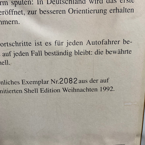 Vintage Blechschild limitierte Shell Edition Weihnachten 1992