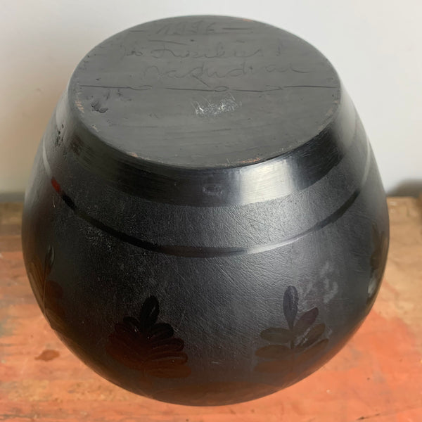 Black Pottery Vase von Istvan Fazekas aus Nadudvar in Ungarn