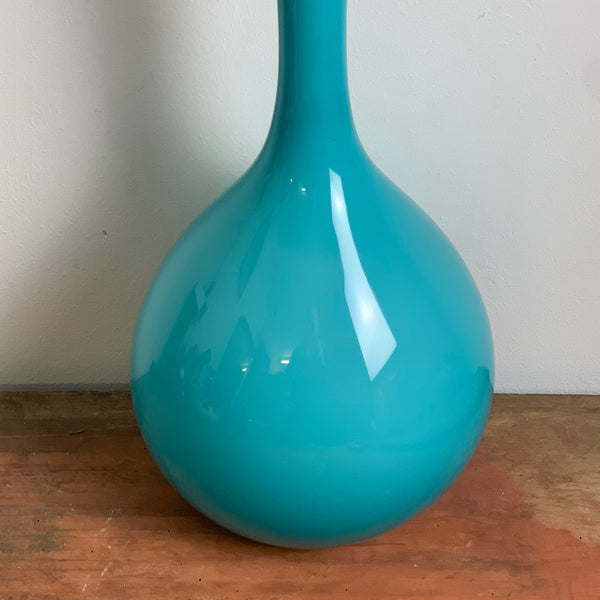 Vintage hellblaue Glasvase von Gunnar Ander für Elme Glasbruk