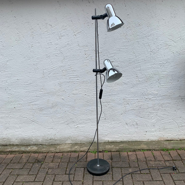 Vintage Stehlampe 2 Spots Chrom
