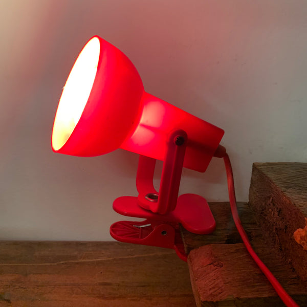 Vintage Klemmleuchte in rot