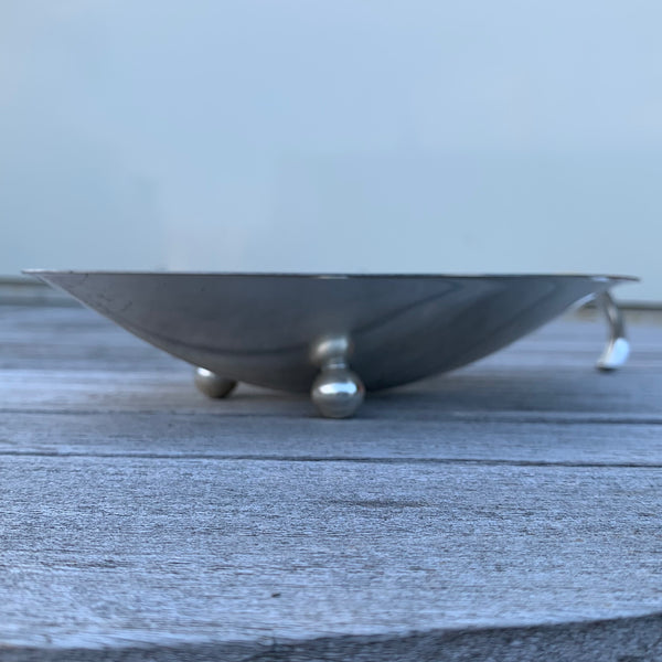 Versilberte WMF Schale in Blattform