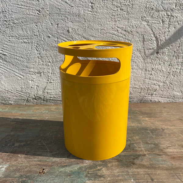 Mid Century Schirmständer gelb