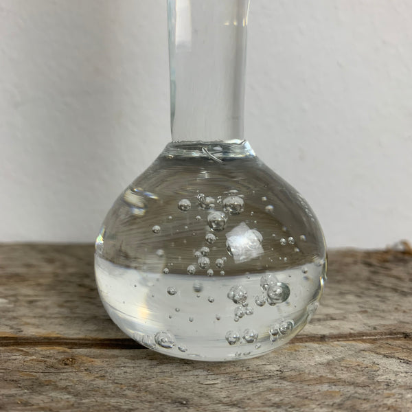 Vintage Orchideen Bubble Glas Vase