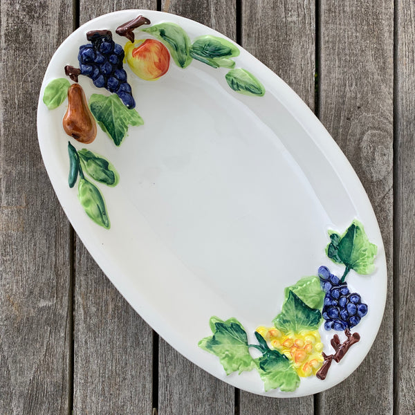 Bassano italienische Keramik Ovale mediterrane Obstplatte