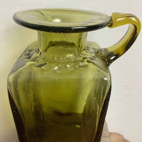 Vintage grüne Glasvase