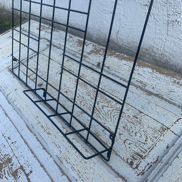 Vintage Draht Gitter Garderobe im Sting Design schwarz