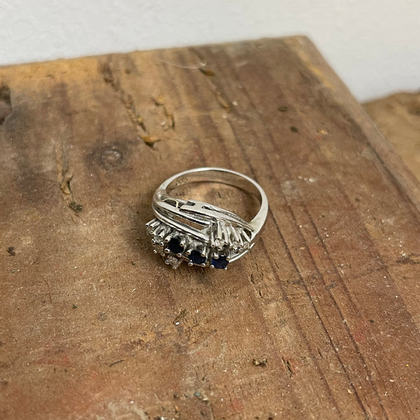 Ring Weißgold 585er mit Brillanten / Saphiren