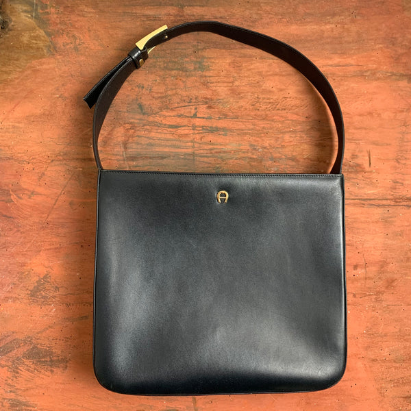 Vintage Damen Handtasche von Aigner in schwarz