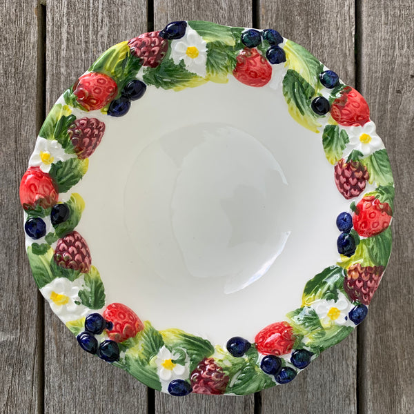 Bassano italienische Keramik runde mediterrane Obstschale