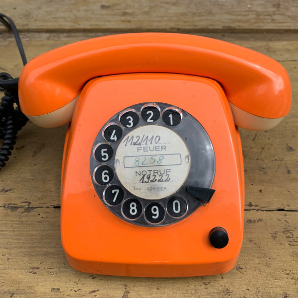 Vintage Telefon FeTAp 612-2 in orange
