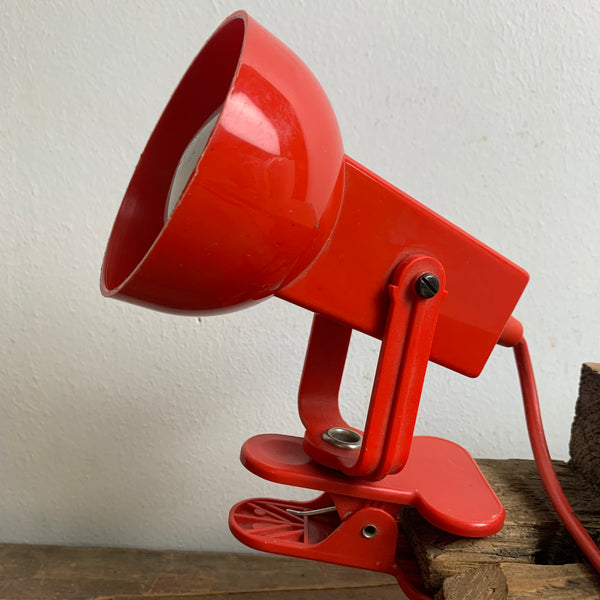 Vintage Klemmleuchte in rot