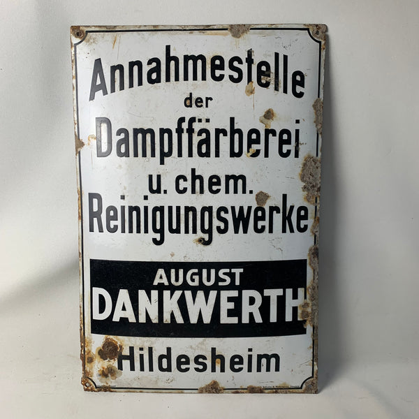 Emaille Schild Reinigung