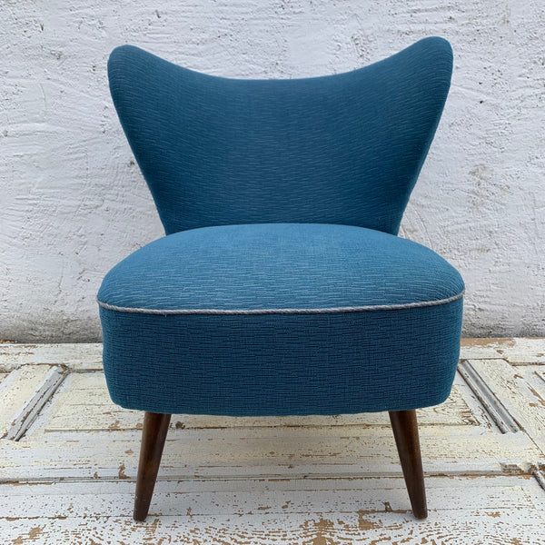 Mid Century Cocktailsessel in blau