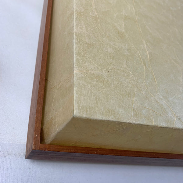 Große quadratische Deckenlampe mit Teakholz ähnlich Cocoon