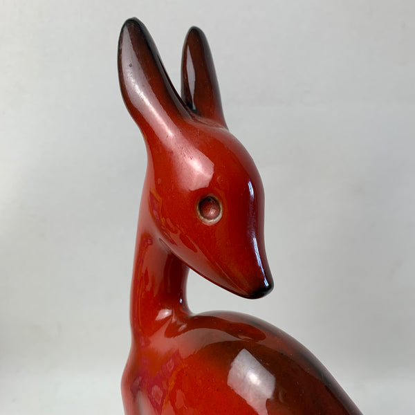 Rotes Reh Keramik von Cortendorf