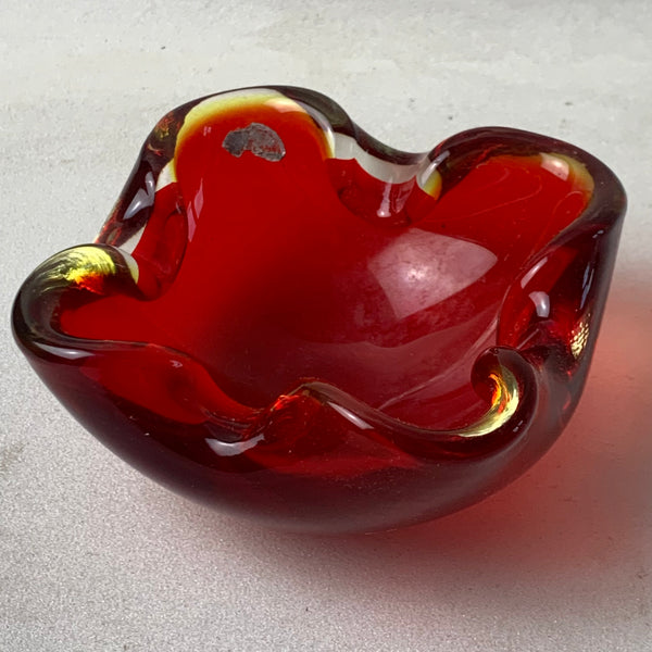 Murano Aschenbecher in rot