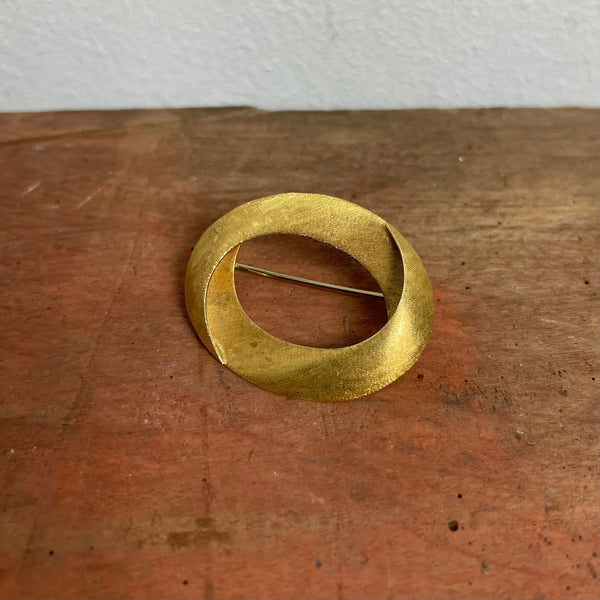 Elegante Goldbrosche 750er Gold