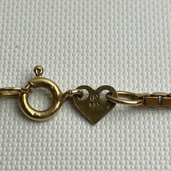 Vintage Venezianerkette 585er Gold 90cm
