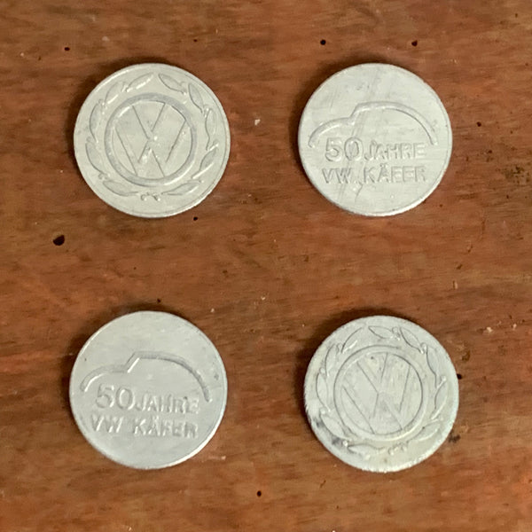 4 Medaillen 50 Jahre VW Käfer