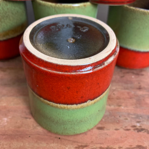 Vintage 6 Keramik Becher 824-8