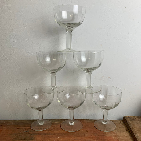 6 vintage Berliner Weiße Gläser