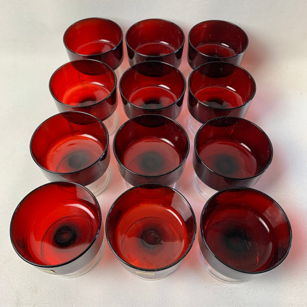 12 Luminarc Gläser in rubinrot