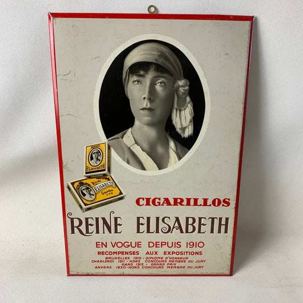 Blechschild Reine Elisabeth Cigarillos