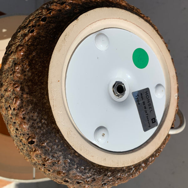 Schöne große Fat Lava Keramik Lampe von Honsel