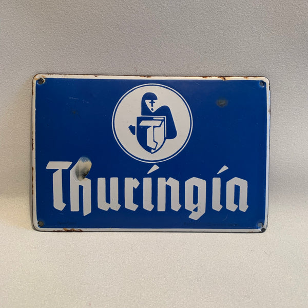 Turingia Emaille Schild