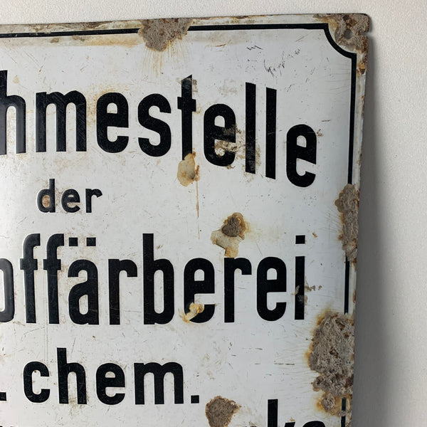 Emaille Schild Reinigung