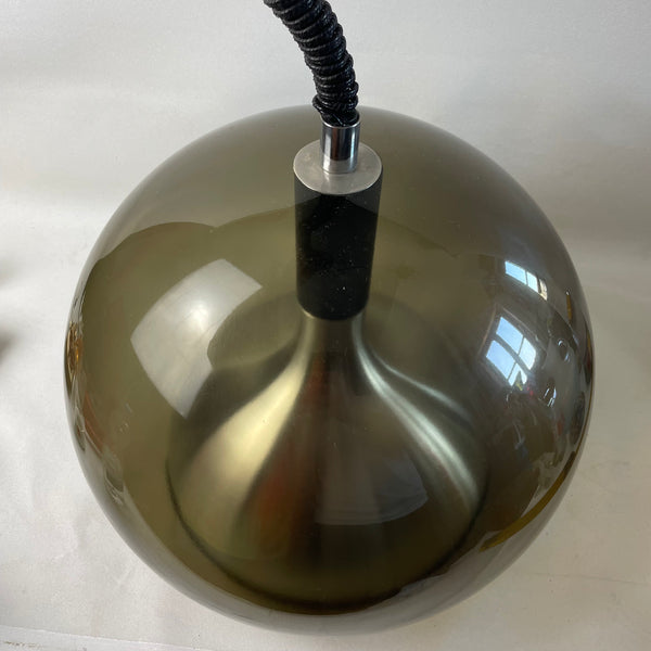 Acryl Aluminium Kugel Deckenlampe von Temde Modell 756