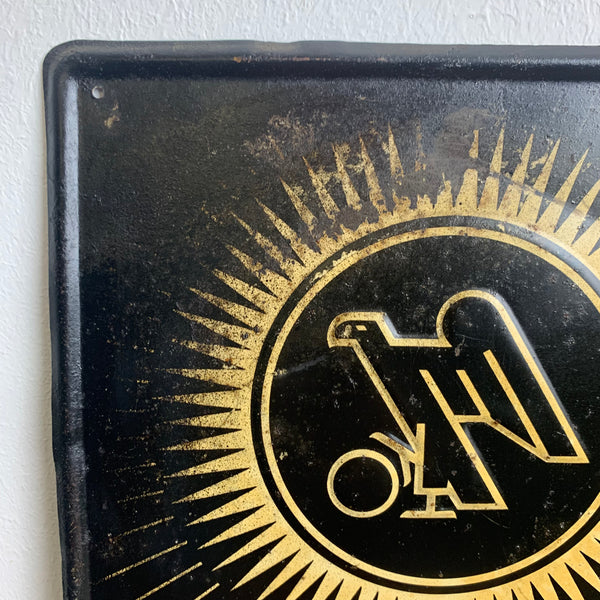 Vintage Blechschild Torpedo Freilaufnaben DRP