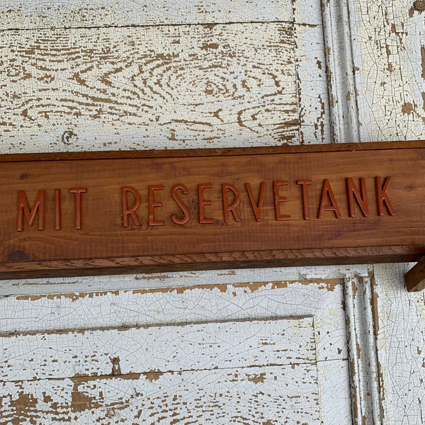 Vintage Reklame Geha Füllhalter Holzschild