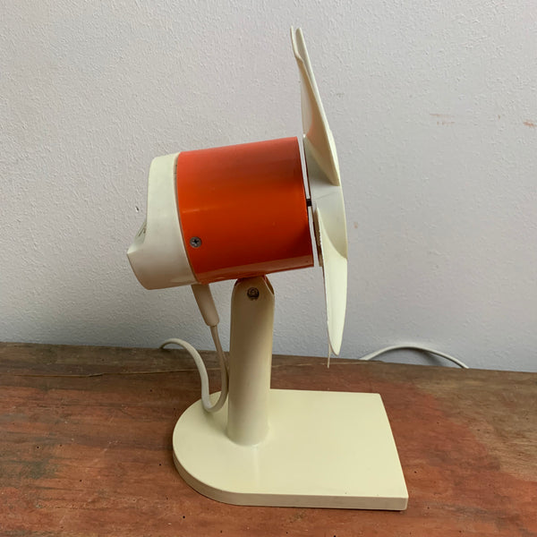 Vintage Ventilator orange weiß von Helios