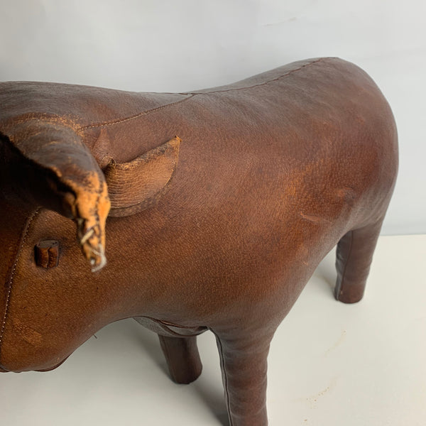 Vintage Leder Stier von Dimitri Omersa für das Londoner Kaufhaus Liberty