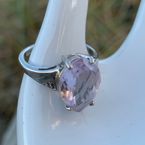 Sterling Silber Ring mit Lavendel Amethyst