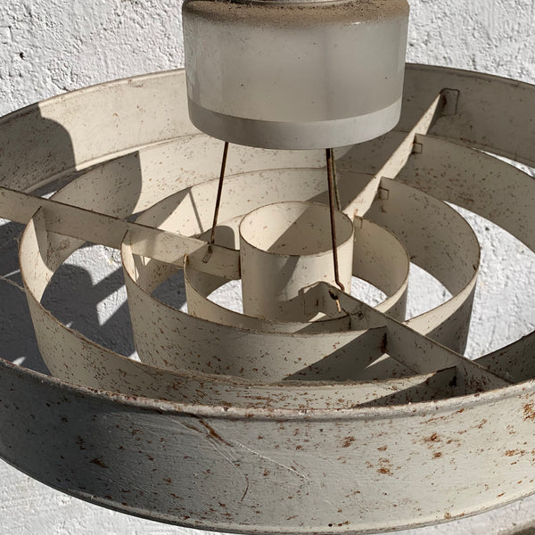 Große modernistische industrielle Art Deco Deckenleuchte von Siemens und Schuckert