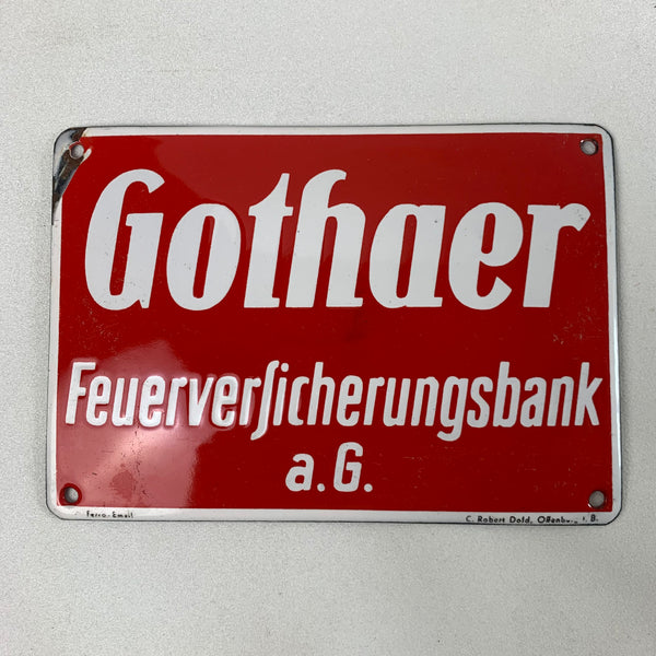 Emaille Schild Gothaer