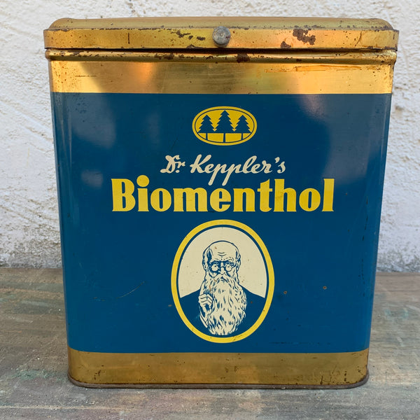 Große alte Blechdose Dr. Kepplers Biomenthol