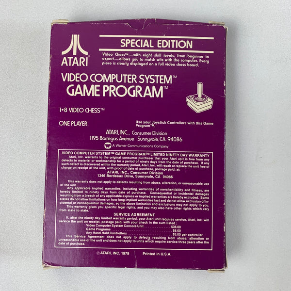 Video Chess Game Atari 2600