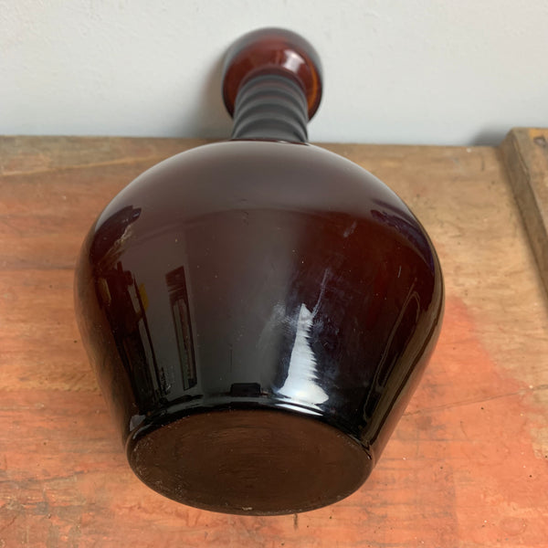 Murano Amphoren Vase aus braunem Glas