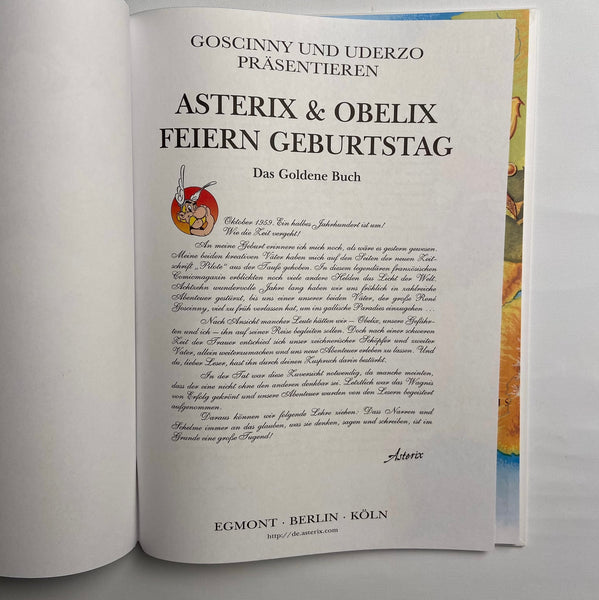 Comic Asterix und Obelix feiern Geburtstag
