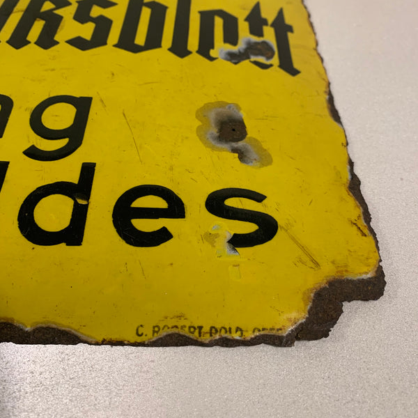 Emaille Schild Eichsfelder Volksblatt